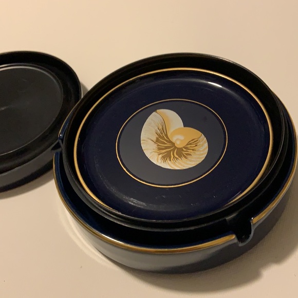 Otagiri Japan NAUTILUS Coaster Set & Ashtray AS IS - Picture 6 of 14